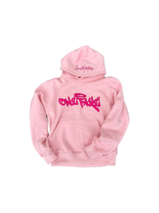 Pink “Live with Purpose” hoodie